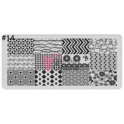 Matrita de Unghii din metal dreptunghiulara 6x12cm XYP 014
